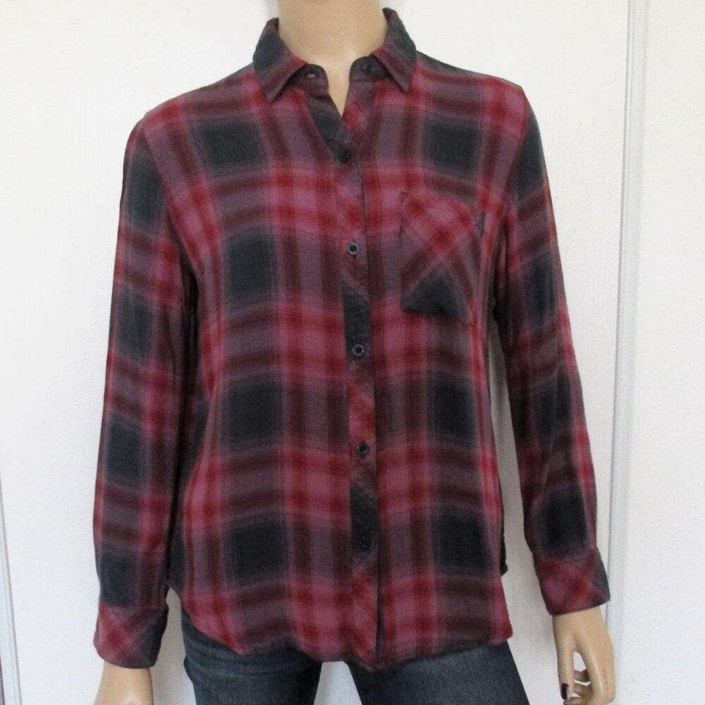 RAILS Top Size XS Soft Plaid Button Down Shirt